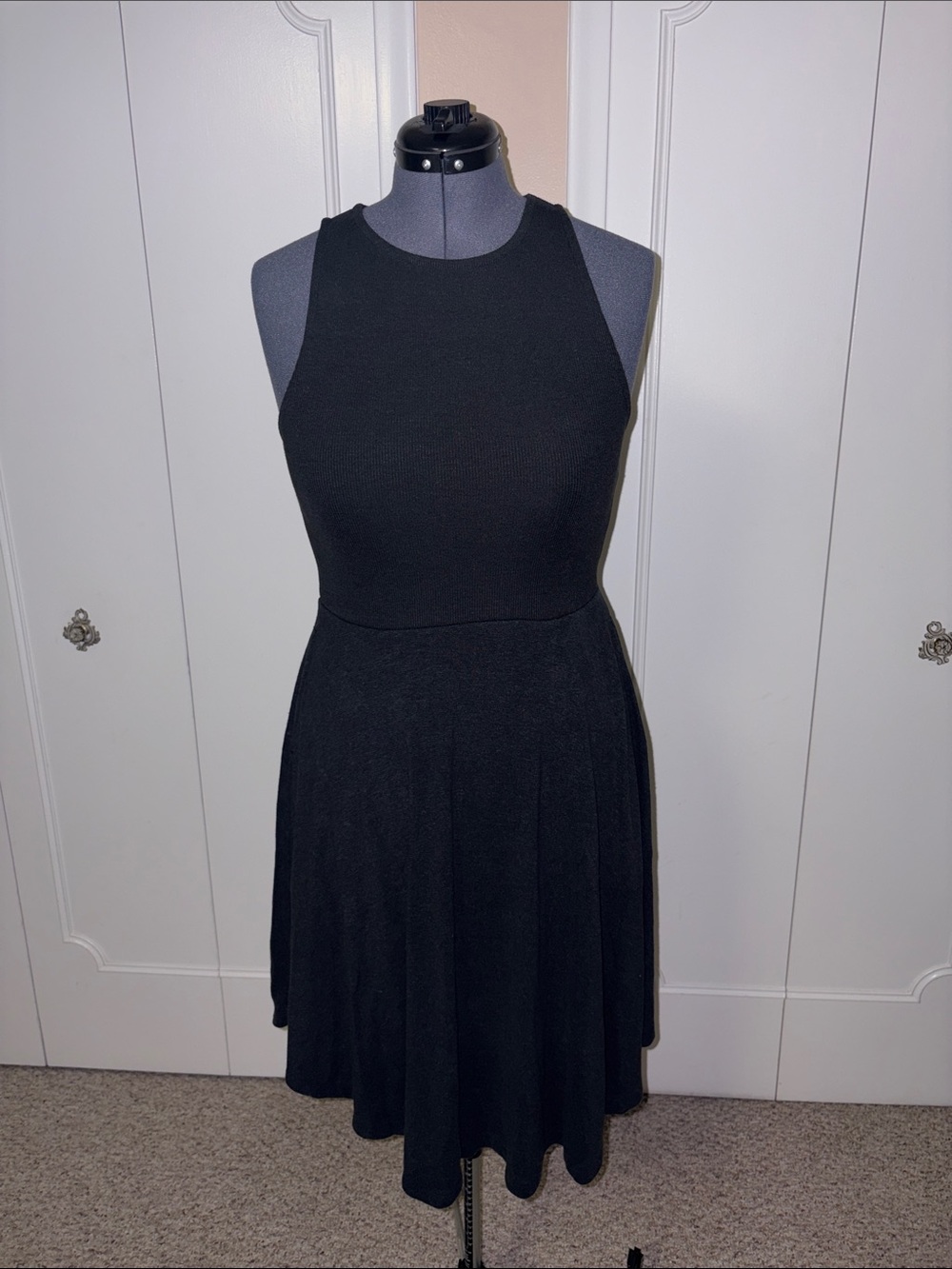 Prana Black Sleeveless Fit & Flare Mini Dress